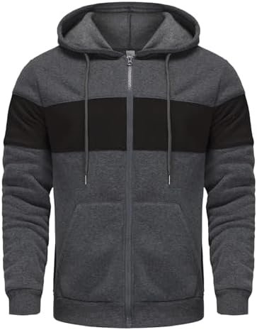 Mens Hooded Sweater Coat With Solid Color Zipper Pocket In Autumn And Winter Fall Sweatshirts