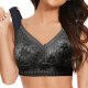 Women's Large Strapless Lace Tank Top Underwear Thin Side Fold Side Breast Gather Adjustable Bra Womens Front