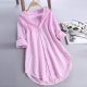 Women's Solid Color Long Sleeved Loose Casual Shirt Women Shirt Dresses with Buttons