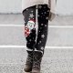 Leggings Elastic Slim All Women Casual Printed Long Christmas Pants Boot Pants Plus Size Leg Warmers for Women 3X