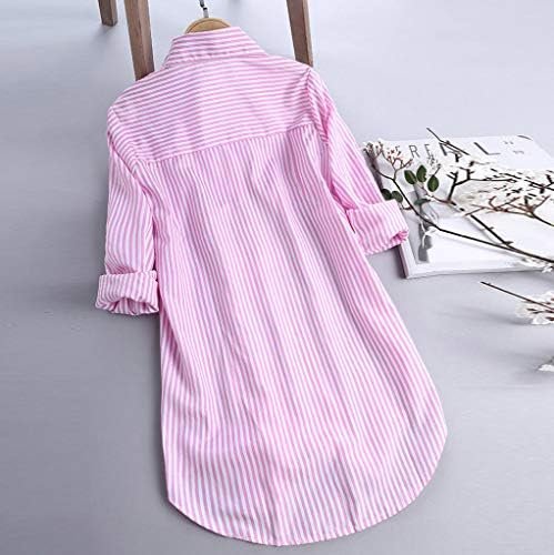 Women's Solid Color Long Sleeved Loose Casual Shirt Women Shirt Dresses with Buttons