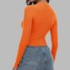 Womens Long Sleeve T Shirts Slim Fit Trendy Autumn Winter Basic Shirt Casual Tee Solid Color Comfortable Tops