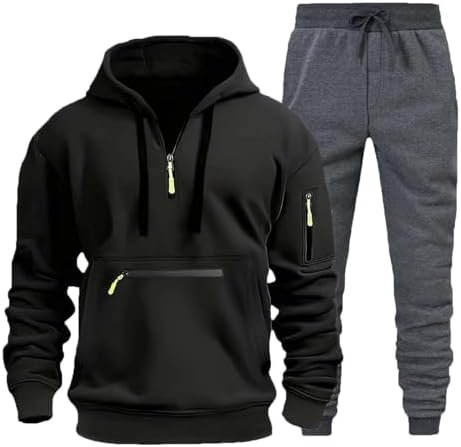 Men's Autumn Two Piece Fashionable Outfit With Hooded Sweatshirt And Casual Light Gray Pants Set Men Karate Suit