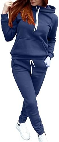 Hooded and Color Tracksuit Women Sweatshirt Sport Suit Pant Solid Women Suits Sets Midi Dress Wedding Guest